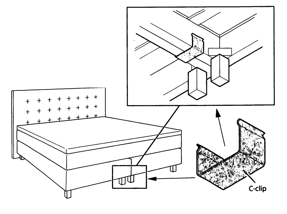 Bed leg installation diagram 2